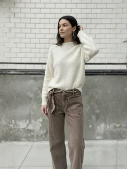 Pantalón Denim Gris Bolsillos Frontal - Imagen 4