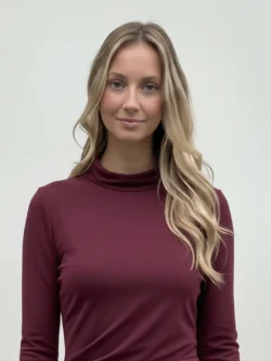 Vestido Largo Ciruela Drapeado - Imagen 4