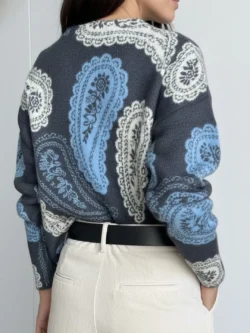 Jersey Paisley Azul y Gris - Imagen 5