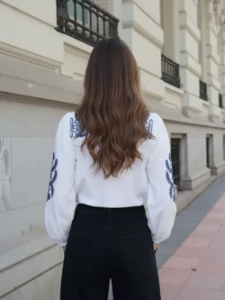 Pantalón Denim Negro Ancho - Imagen 4