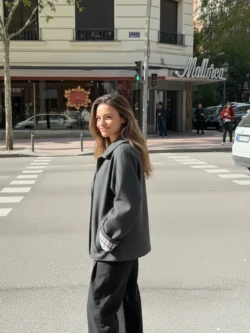 Chaqueta Gris Clásica Botones Carey - Imagen 5