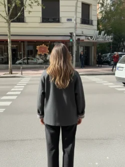 Chaqueta Gris Clásica Botones Carey - Imagen 7