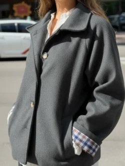Chaqueta Gris Clásica Botones Carey - Imagen 3