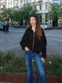 Pantalón Vaquero Recto con Tachuelas - Imagen 4