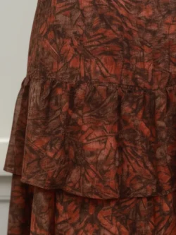 Falda Gasa Terracota Estampada Volantes - Imagen 4