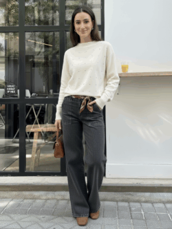 Suéter Crudo con Brillos