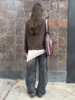 Jersey Punto Fino Marrón Cacao - Imagen 7