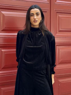 Top Halter Negro Velvet - Imagen 5