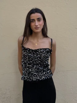 Top Negro de Lentejuelas