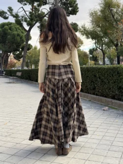 Falda Larga Cuadros Anudada - Imagen 4
