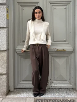 Suéter Doble Solapa color Marfil - Imagen 4