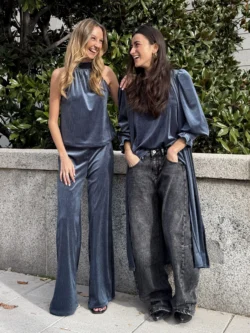 Pantalón Velvet Azul Grisáceo - Imagen 4