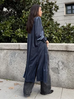 Kimono Velvet Azul Grisáceo - Imagen 4