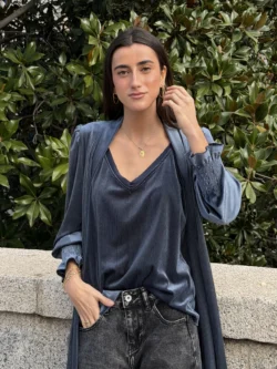 Kimono Velvet Azul Grisáceo - Imagen 5