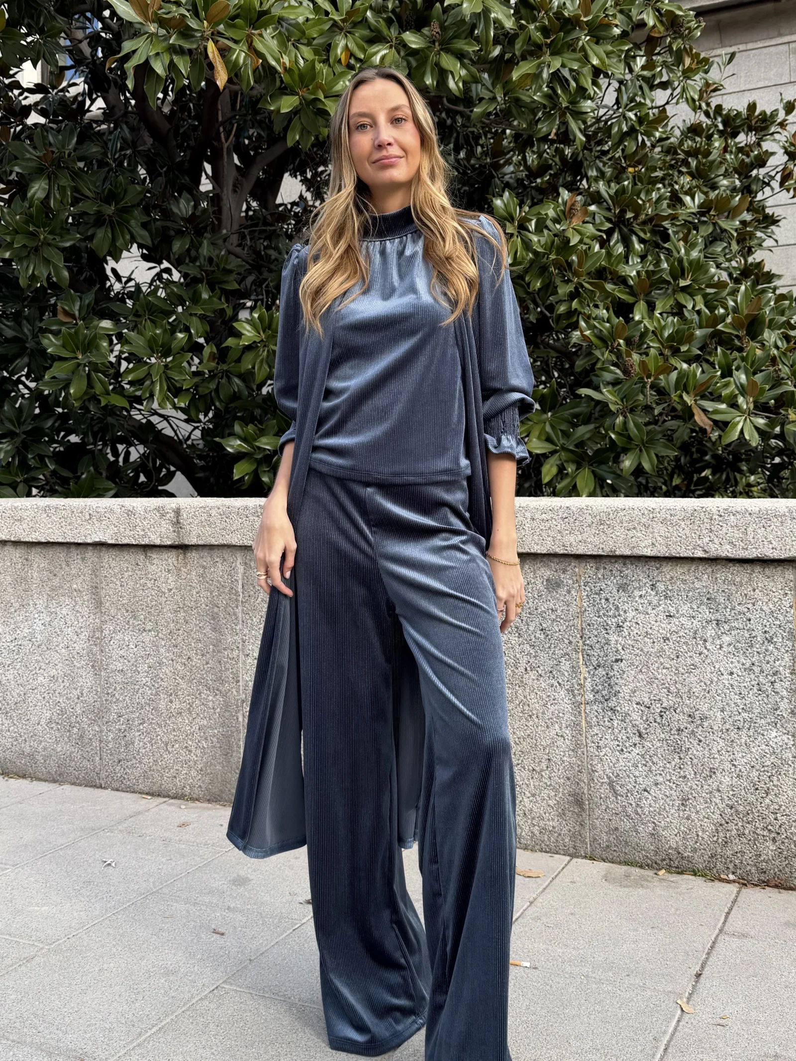 Pantalón Velvet Azul Grisáceo