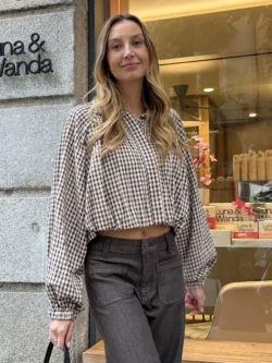 Pantalón Gris Topo de Pierna Recta - Imagen 3