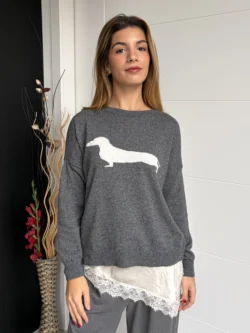 Jersey Punto Gris Dog Lover