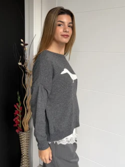 Jersey Punto Gris Dog Lover - Imagen 4