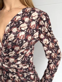 Vestido Largo Canela & Burdeos - Imagen 7