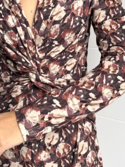 Vestido Largo Canela & Burdeos - Imagen 8