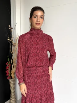 Blusa Gasa Granate Lazos - Imagen 6