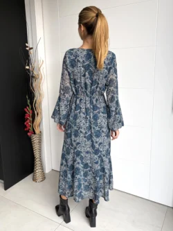 Vestido Midi Gasa Petróleo - Imagen 7
