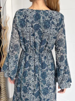 Vestido Midi Gasa Petróleo - Imagen 10