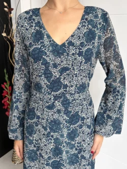 Vestido Midi Gasa Petróleo - Imagen 8