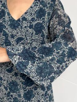 Vestido Midi Gasa Petróleo - Imagen 9