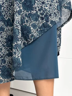 Vestido Midi Gasa Petróleo - Imagen 13