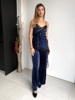 Pantalón Terciopelo Azul Marino