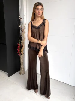 Pantalón Terciopelo Marrón Chocolate