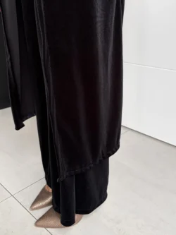 Kimono Largo de Terciopelo Negro - Imagen 10