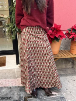 Falda Larga Loneta Burdeos - Imagen 2