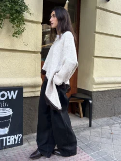 Suéter Boho Color Crema Oversize  - Imagen 4