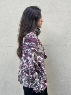 Blusa Estampada Boho en Tonos Uva - Imagen 5