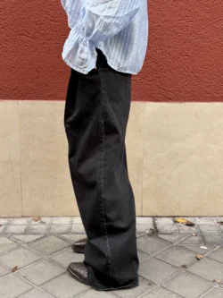 Pantalón Denim Negro Ancho - Imagen 4