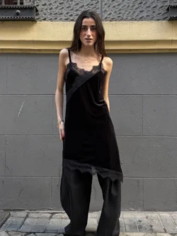 Top Lencero Negro con Encaje - Imagen 2