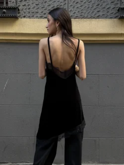 Top Lencero Negro con Encaje - Imagen 4