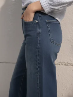 Vaquero Recto Azul Medio de Tiro Alto - Imagen 3