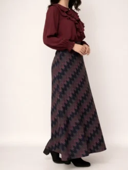 Falda Larga Geométrica Tonos Profundos - Imagen 2