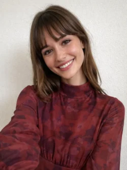 Vestido Largo Volantes en Tonos Cerezas - Imagen 4