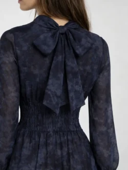 Vestido Largo Volantes en Tonos Marinos - Imagen 4