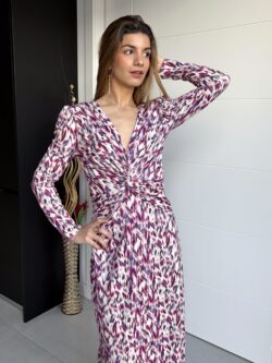 Vestido Largo Estampado Buganvilla - Imagen 3