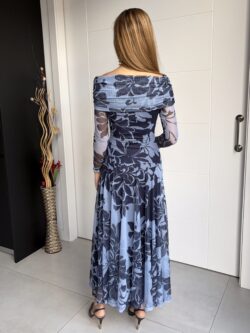 Vestido Largo de Tul en Tonos Marinos - Imagen 9