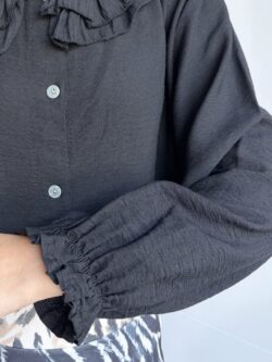 Blusa Negra con Cuello Bebé - Imagen 7