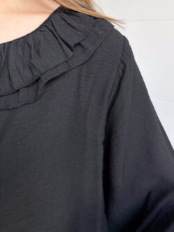 Blusa Negra con Cuello Bebé - Imagen 8