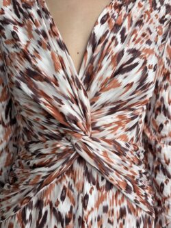 Vestido Largo Estampado en Tonos Ámbar - Imagen 9