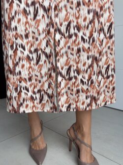 Vestido Largo Estampado en Tonos Ámbar - Imagen 12