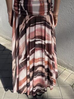 Vestido Largo Ondas Tierra Escote Cruzado - Imagen 7